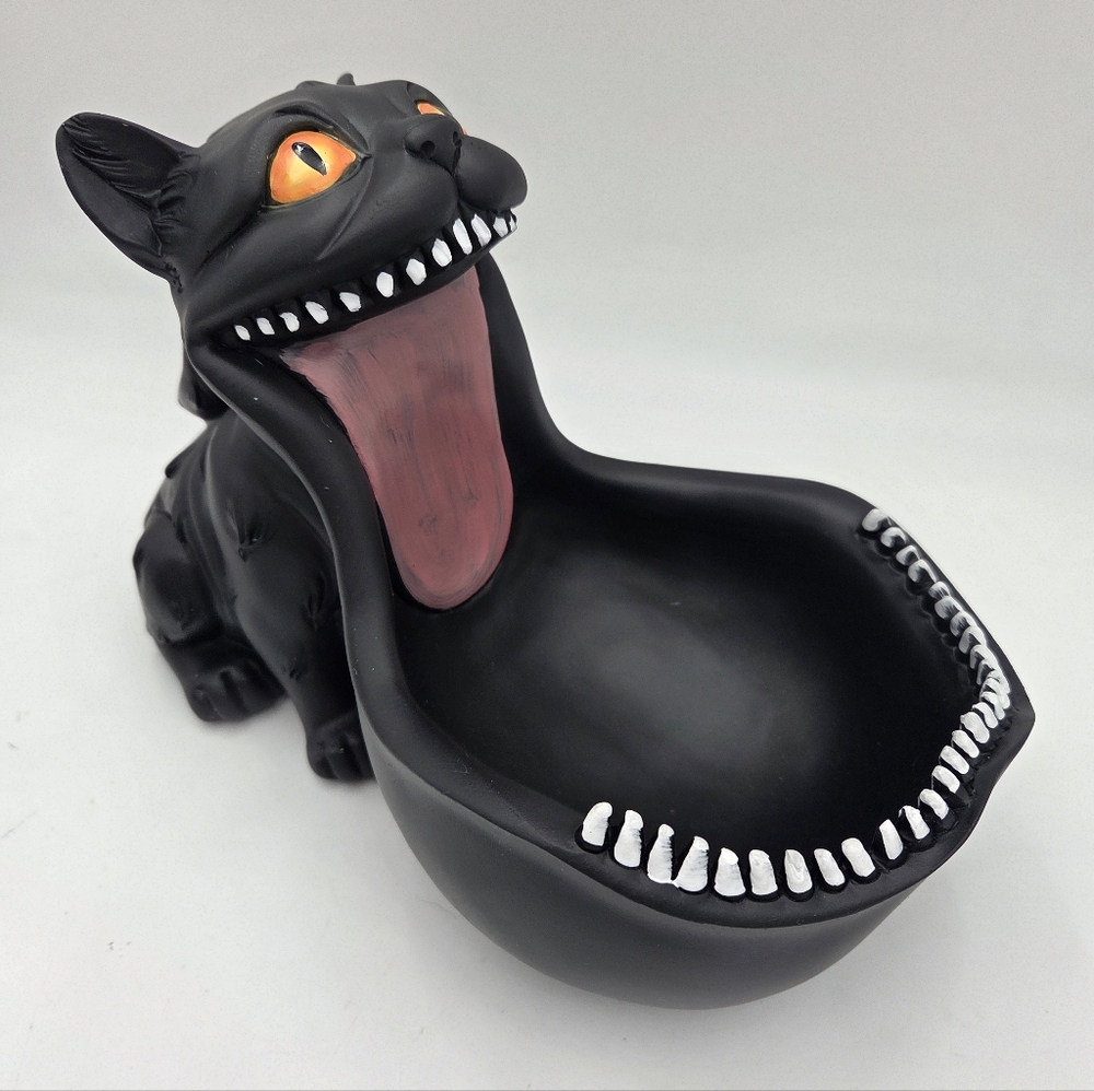 Gothic Black Cat Candy Storage Bowl